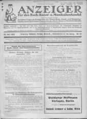 Oesterreichische Buchhändler-Correspondenz