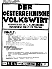 Der österreichische Volkswirt