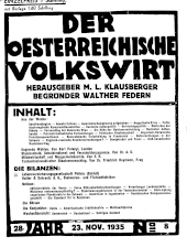 Der österreichische Volkswirt