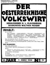 Der österreichische Volkswirt