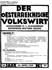 Der österreichische Volkswirt