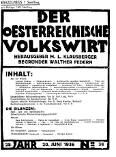 Der österreichische Volkswirt