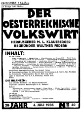 Der österreichische Volkswirt