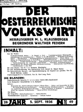 Der österreichische Volkswirt