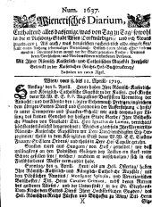 Wiener Zeitung 17190408 Seite: 1