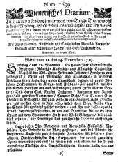 Wiener Zeitung 17191111 Seite: 1