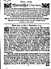 Wiener Zeitung 17191115 Seite: 1