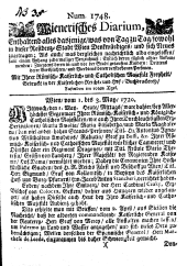 Wiener Zeitung 17200501 Seite: 1