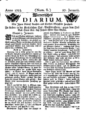 Wiener Zeitung 17230127 Seite: 1