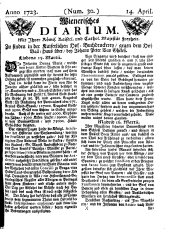 Wiener Zeitung 17230414 Seite: 1