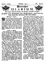 Wiener Zeitung 17230428 Seite: 1