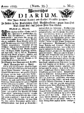 Wiener Zeitung 17230501 Seite: 1