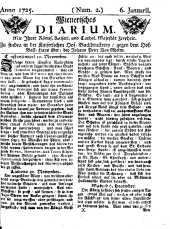 Wiener Zeitung 17250106 Seite: 1