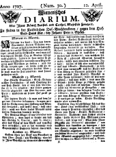 Wiener Zeitung 17270412 Seite: 1