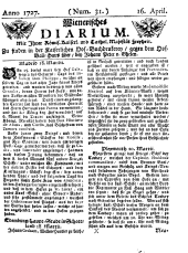 Wiener Zeitung 17270416 Seite: 1