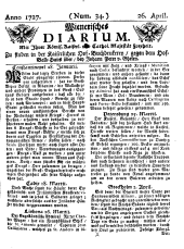 Wiener Zeitung 17270426 Seite: 1