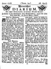 Wiener Zeitung 17280428 Seite: 1