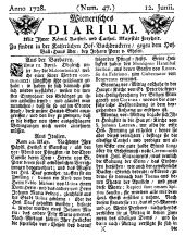 Wiener Zeitung 17280612 Seite: 1