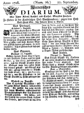Wiener Zeitung 17280922 Seite: 1