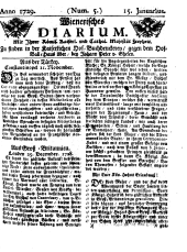 Wiener Zeitung 17290115 Seite: 1