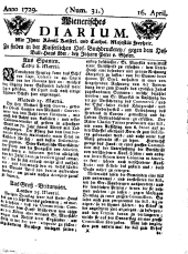 Wiener Zeitung 17290416 Seite: 1