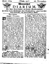 Wiener Zeitung 17291126 Seite: 1