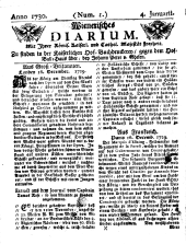 Wiener Zeitung 17300104 Seite: 1