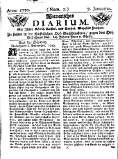 Wiener Zeitung 17300107 Seite: 1