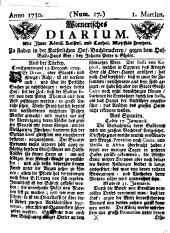 Wiener Zeitung 17300301 Seite: 1