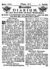 Wiener Zeitung 17300401 Seite: 1