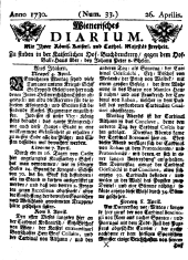 Wiener Zeitung 17300426 Seite: 1