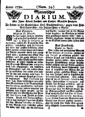 Wiener Zeitung 17300429 Seite: 1