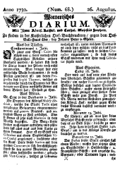 Wiener Zeitung 17300826 Seite: 1