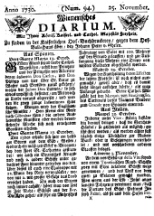 Wiener Zeitung 17301125 Seite: 1