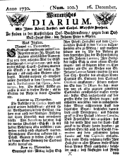 Wiener Zeitung 17301216 Seite: 1