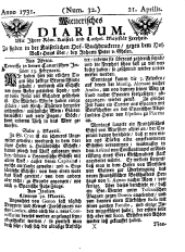 Wiener Zeitung 17310421 Seite: 1