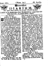 Wiener Zeitung 17310428 Seite: 1