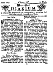 Wiener Zeitung 17310512 Seite: 1