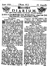 Wiener Zeitung 17310818 Seite: 1