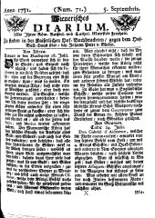 Wiener Zeitung 17310905 Seite: 1