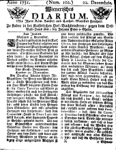 Wiener Zeitung 17311222 Seite: 1
