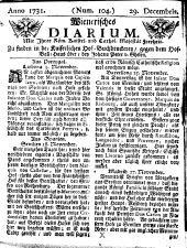 Wiener Zeitung 17311229 Seite: 1