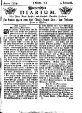 Wiener Zeitung 17340109 Seite: 1