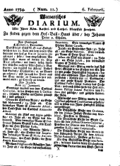 Wiener Zeitung 17340206 Seite: 1