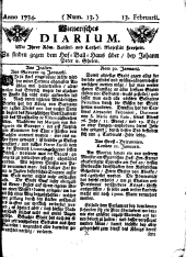 Wiener Zeitung 17340213 Seite: 1