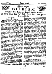 Wiener Zeitung 17340317 Seite: 1