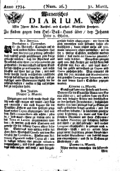 Wiener Zeitung 17340331 Seite: 1