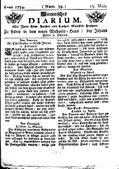 Wiener Zeitung 17340515 Seite: 1