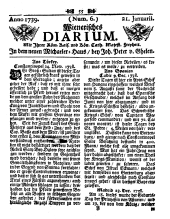 Wiener Zeitung 17390121 Seite: 1
