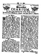 Wiener Zeitung 17390214 Seite: 1